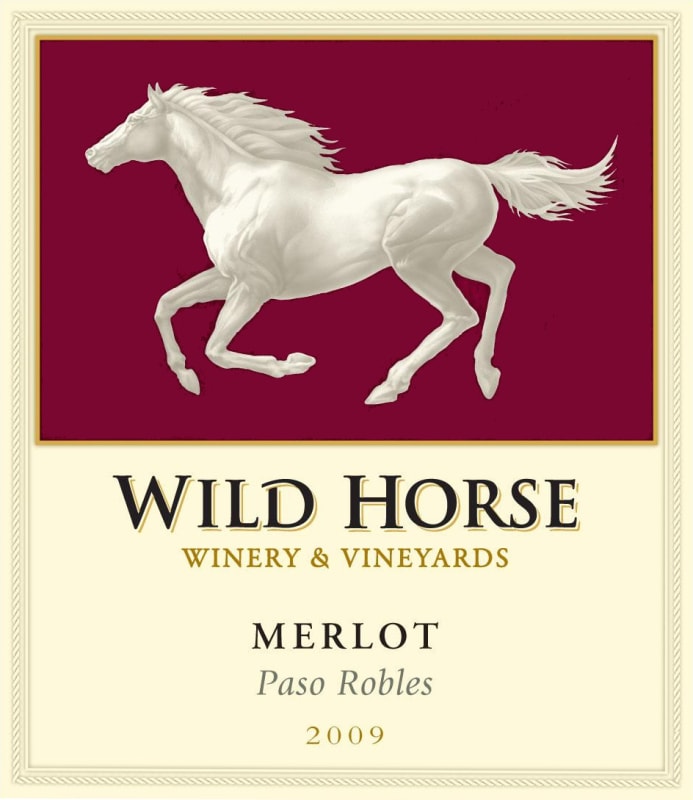 Wild Horse Paso Robles Merlot 2009 Front Label
