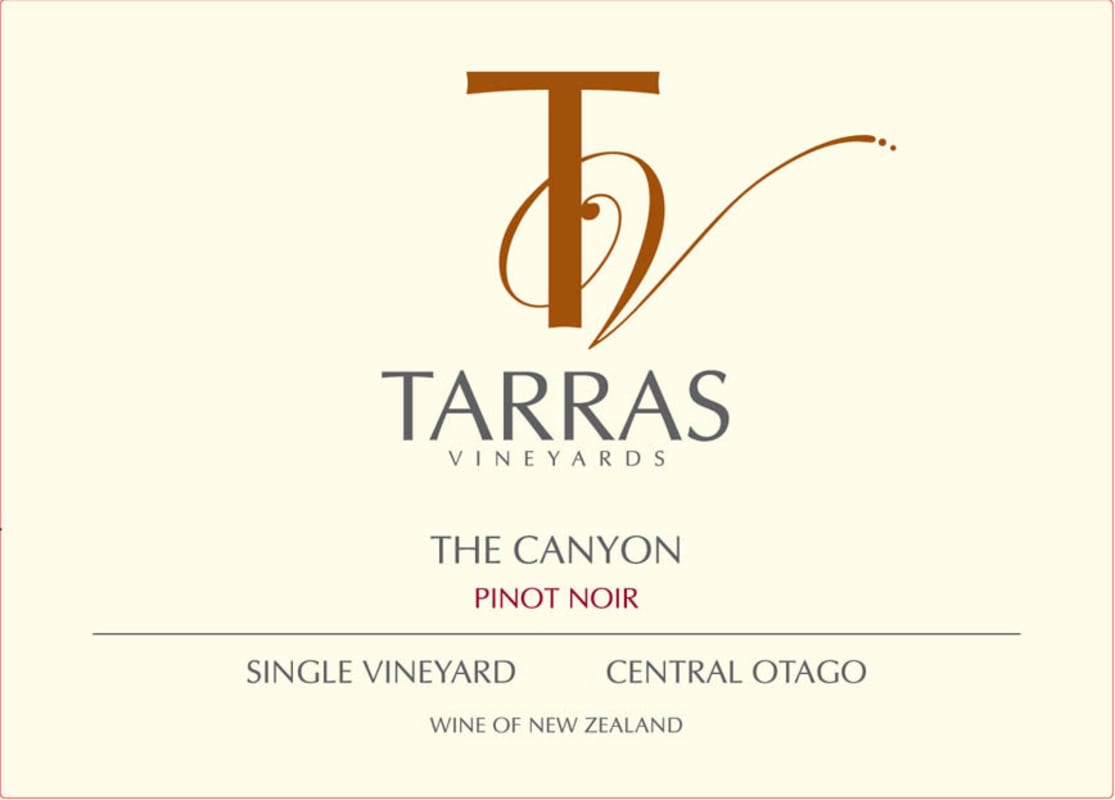 Tarras Vineyards The Canyon Pinot Noir 2013 Front Label