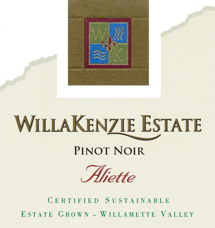 WillaKenzie Estate Aliette Pinot Noir 2009 Front Label