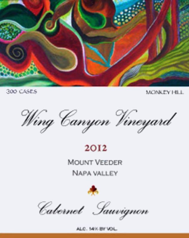 Wing Canyon Mount Veeder Cabernet Sauvignon 2012 Front Label