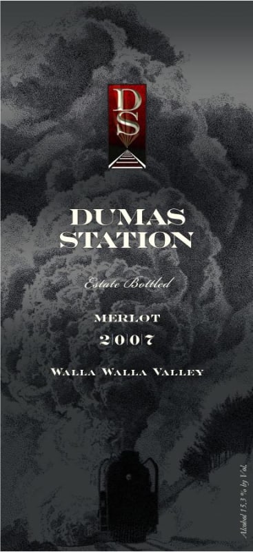 Dumas Station Wines Estate Merlot 2007 Front Label