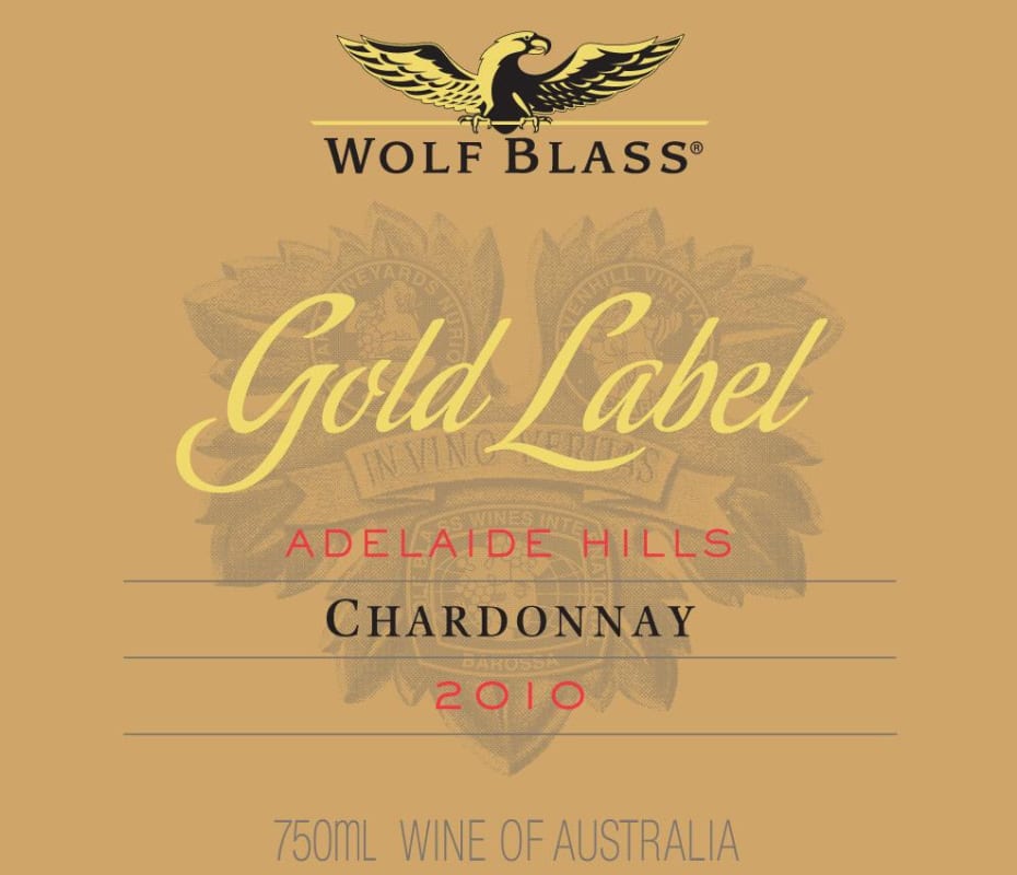 Wolf Blass Gold Label Chardonnay 2010 Front Label