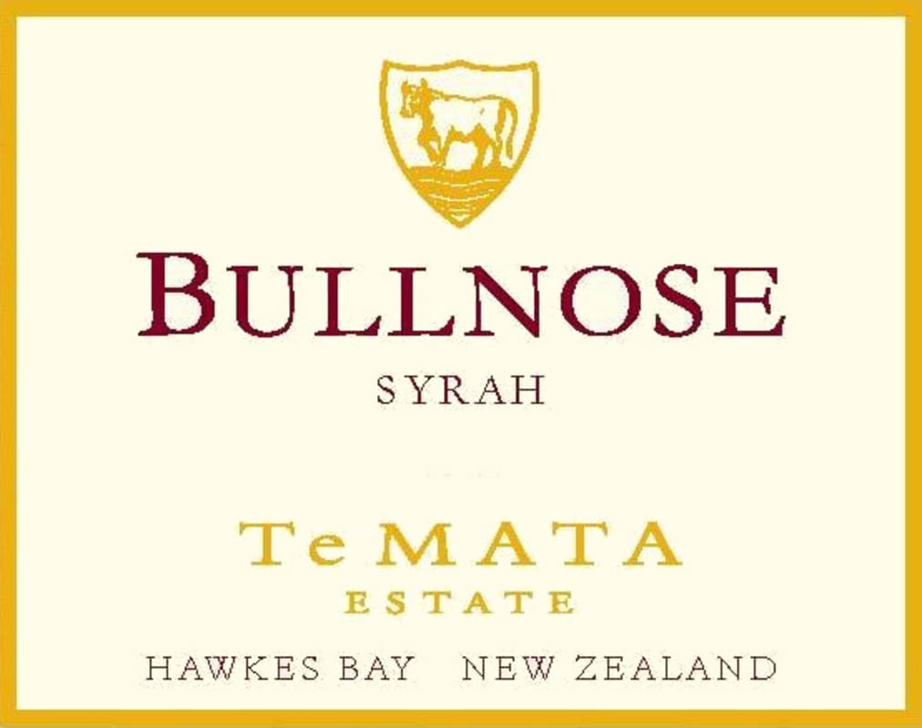 Te Mata Bullnose Syrah 2012 Front Label