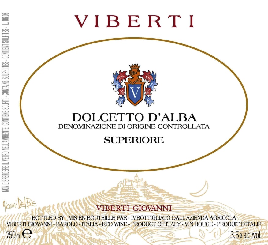 Viberti Dolcetto d'Alba Superiore 2010 Front Label