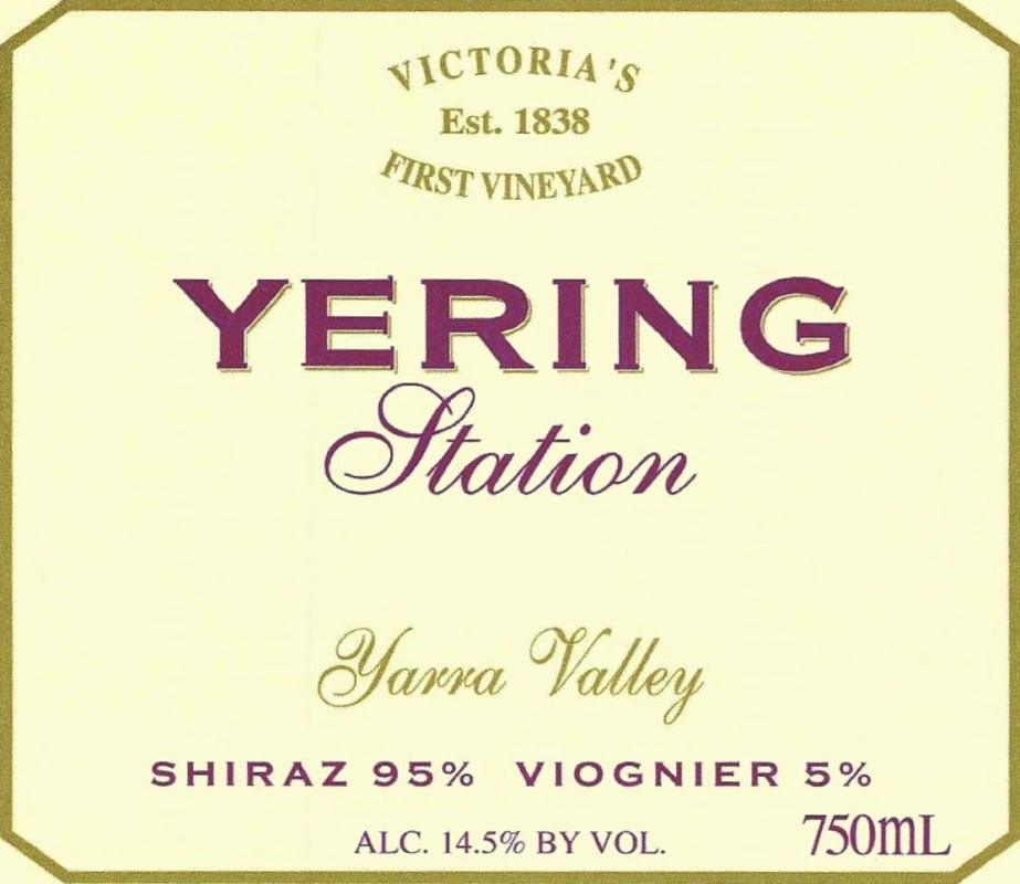 Yering Station Shiraz-Viognier 2010 Front Label
