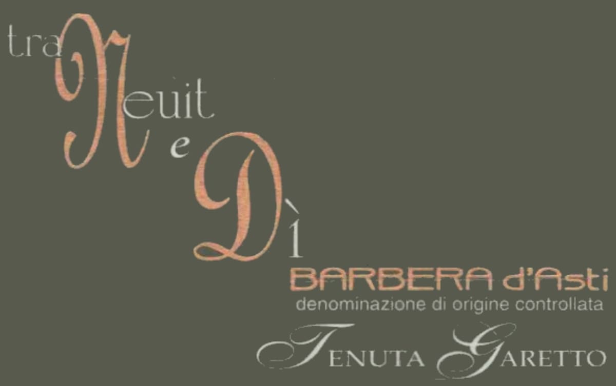 Tenuta Garetto Barbera d'Asti Tra Neit e Di 2001 Front Label