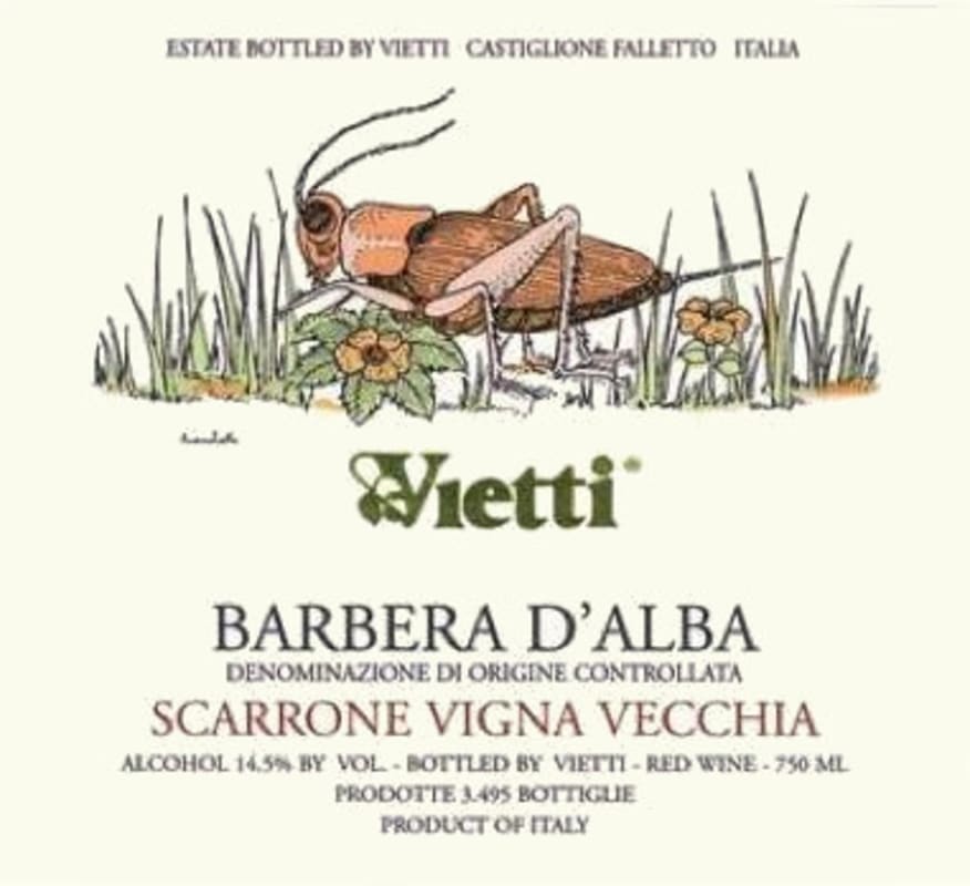 Vietti Barbera d'Alba Scarrone Vigna Vecchia 2009 Front Label