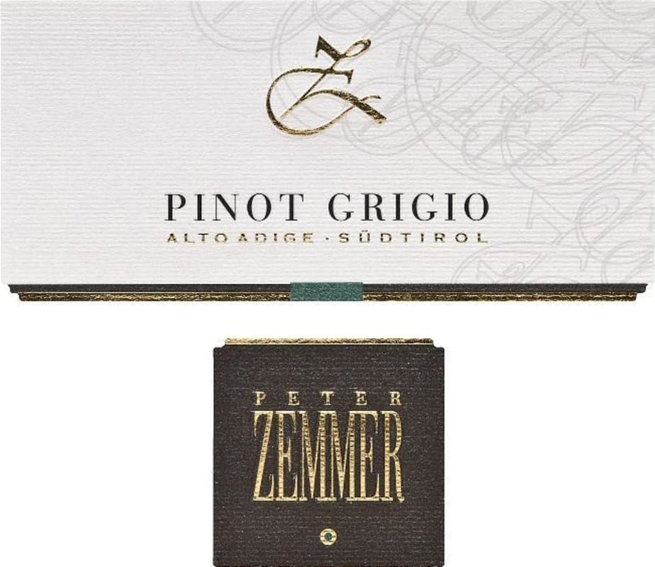 Peter Zemmer Alto Adige Pinot Grigio 2014 Front Label