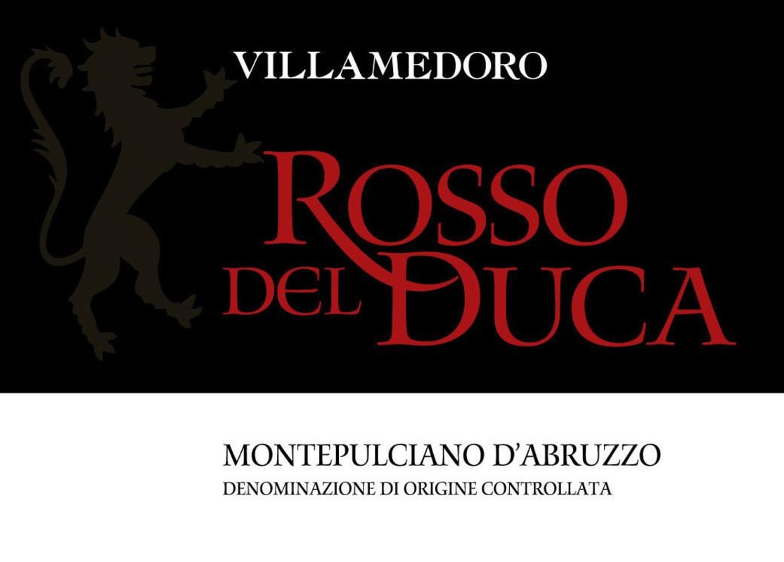 Villa Medoro Montepulciano d'Abruzzo Rosso del Duca 2009 Front Label