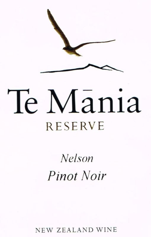 Te Mania Estate Reserve Pinot Noir 2012 Front Label