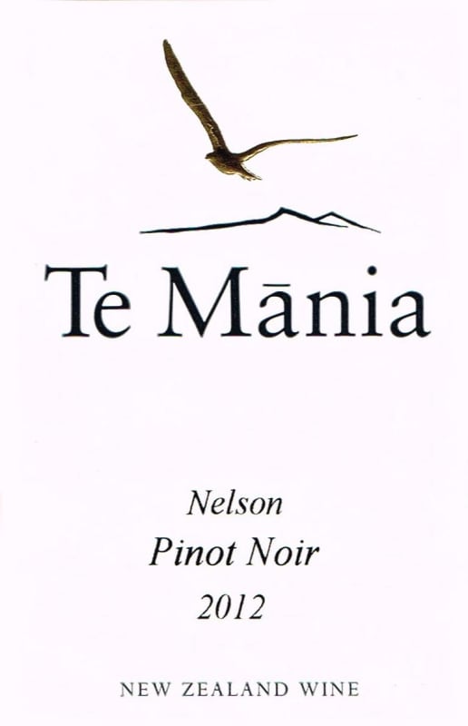 Te Mania Estate Pinot Noir 2012 Front Label