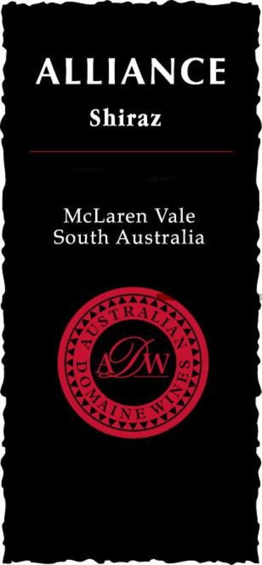 Australian Domaine Wines Alliance Shiraz 2009 Front Label