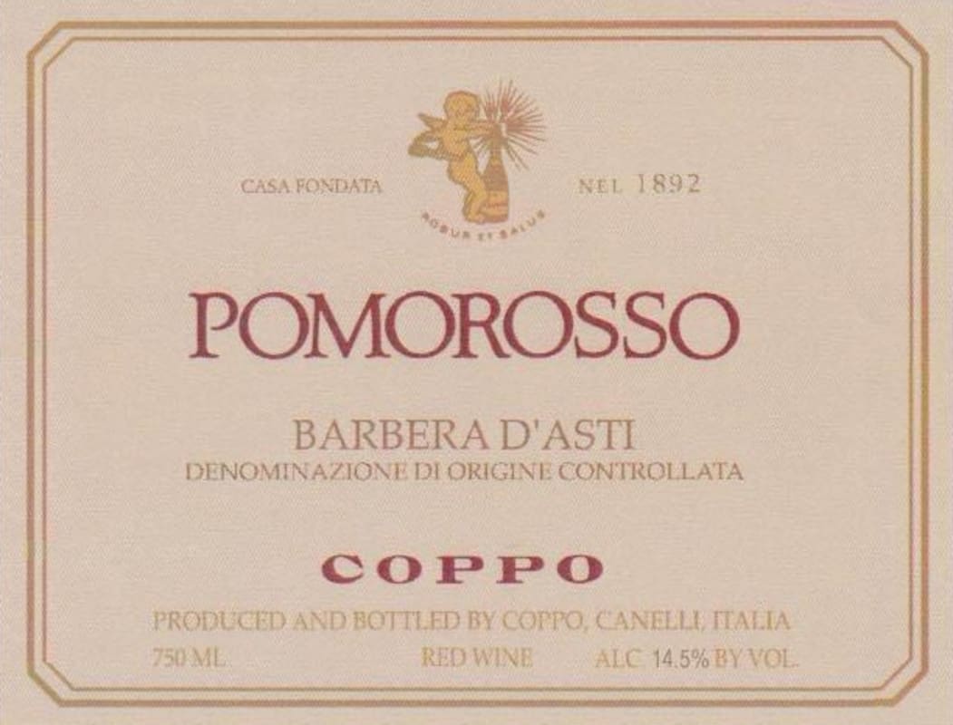 Coppo Pomorosso Barbera d'Asti 2008 Front Label
