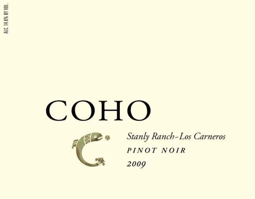 Coho Stanly Ranch Pinot Noir 2009 Front Label