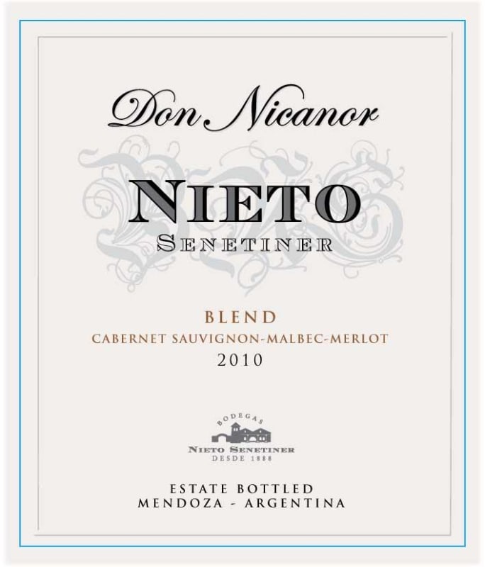 Nieto Senetiner Don Nicanor Blend 2010 Front Label