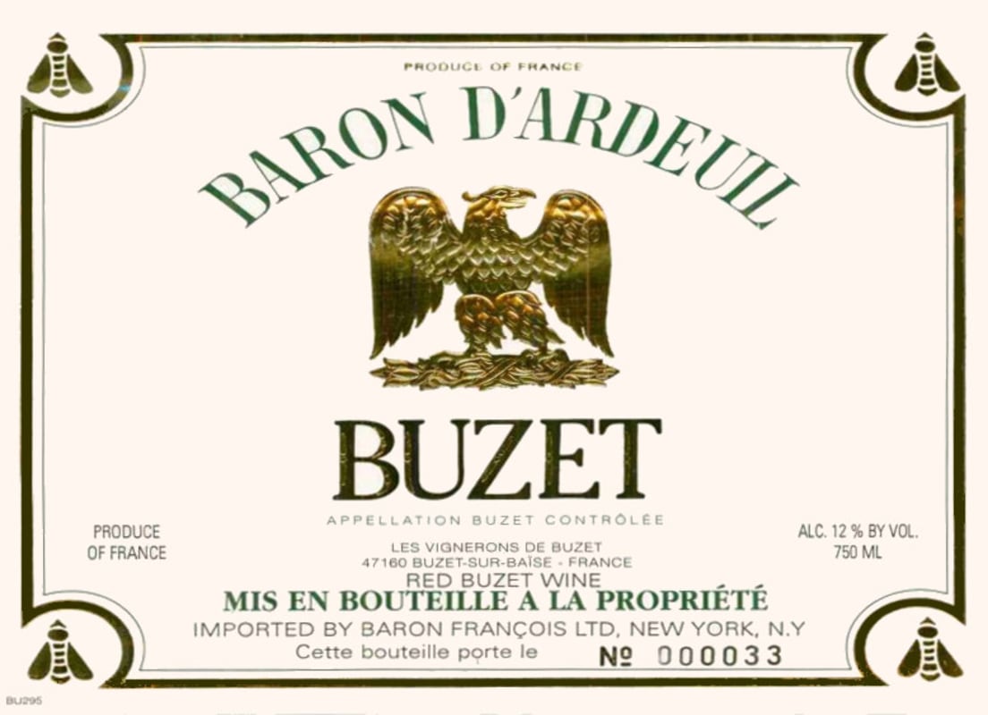 Buzet Baron d'Ardeuil 2009 Front Label