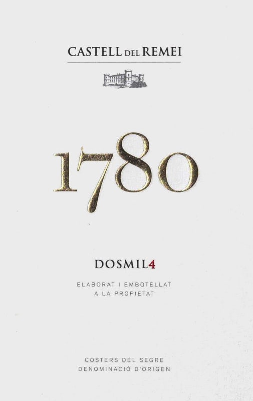 Castell del Remei 1780 2004 Front Label