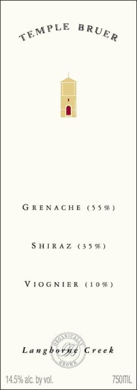 Temple Bruer Grenache Shiraz Viognier 2006 Front Label