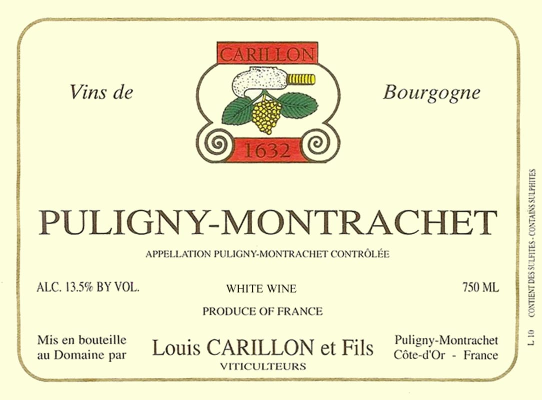Dom. Louis Carillon Piligny-Montrachet 2013 Front Label