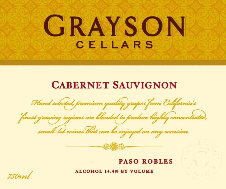 Grayson Cellars Cabernet Sauvignon 2009 Front Label