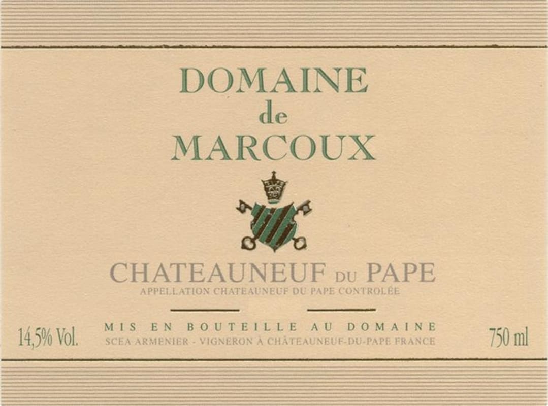 Domaine de Marcoux Chateauneuf-du-Pape Blanc 2008 Front Label