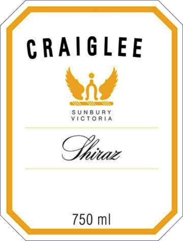 Craiglee Shiraz 2008 Front Label