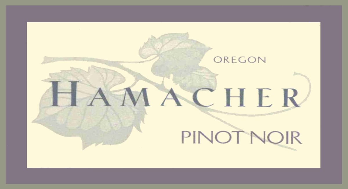 Hamacher Wines Pinot Noir 2010 Front Label