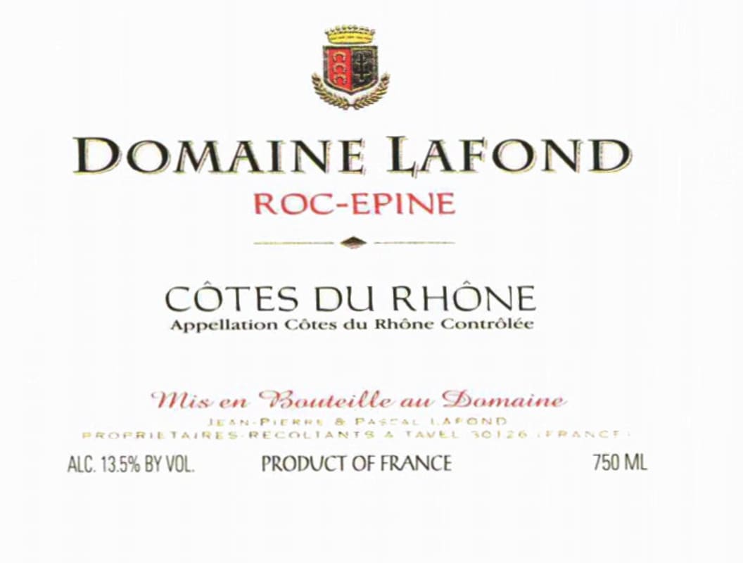 Domaine Lafond Cotes-du-Rhone 2011 Front Label