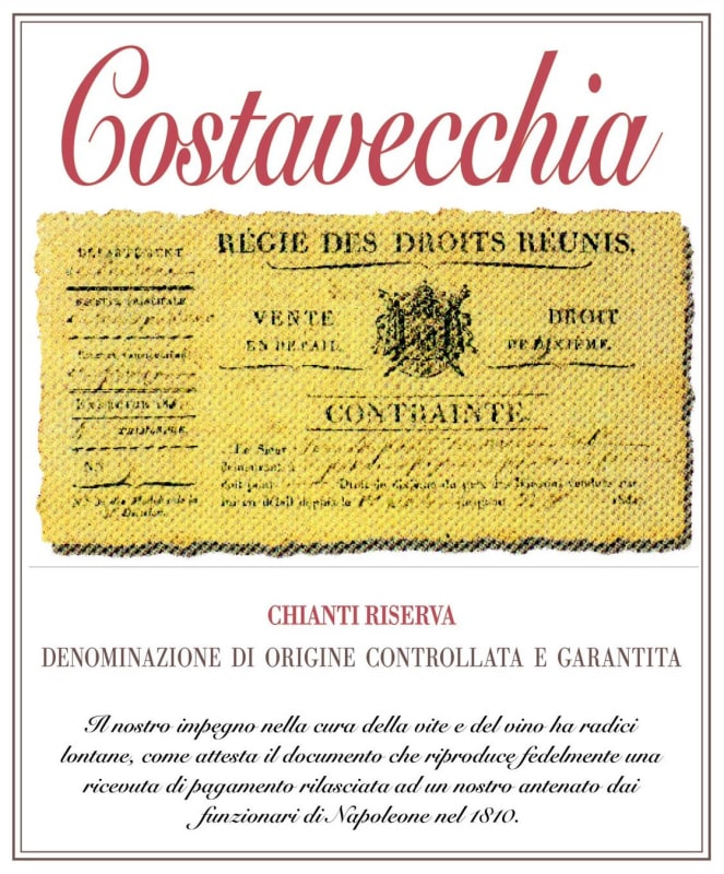 Tenimenti Andreucci Chianti Costavecchia Riserva 2011 Front Label