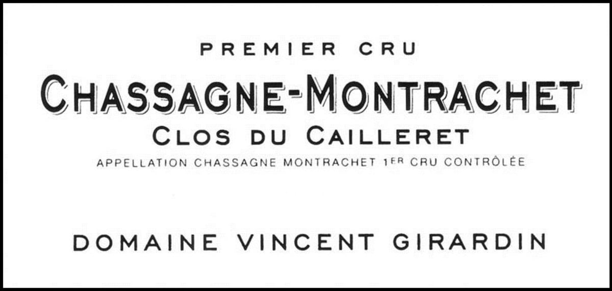 Vincent Girardin Chassagne-Montrachet Clos Du Cailleret Blanc 2012 Front Label