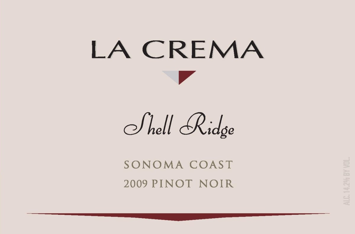 La Crema Shell Ridge Pinot Noir 2009 Front Label