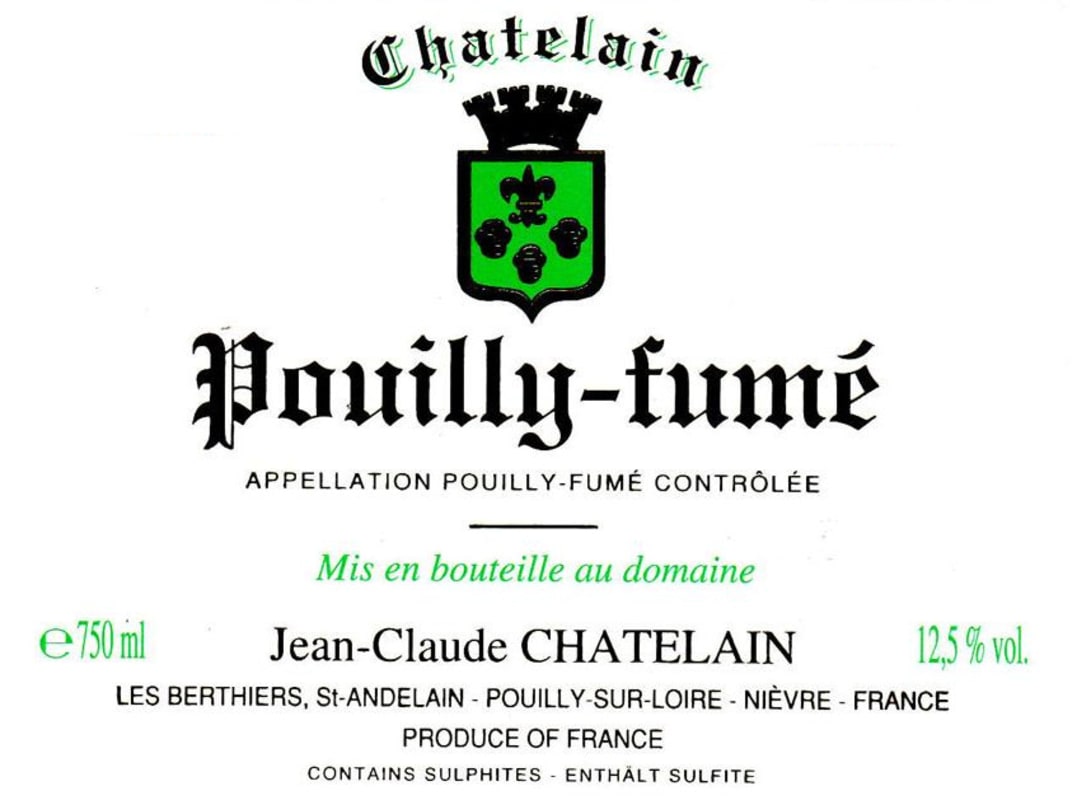 Jean-Claude Chatelain Pouilly-Fume Blanc 2013 Front Label