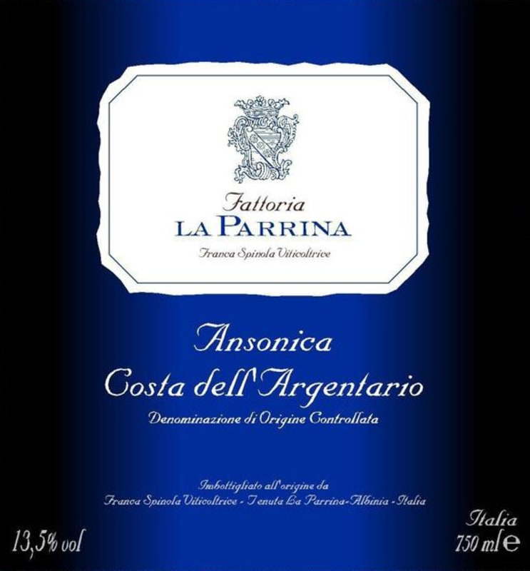 La Parrina Costa dell'Argentario Ansonica 2015 Front Label