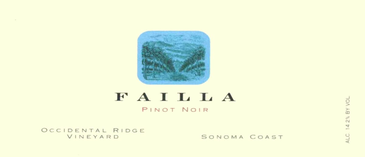 Failla Occidental Ridge Vineyard Pinot Noir 2011 Front Label