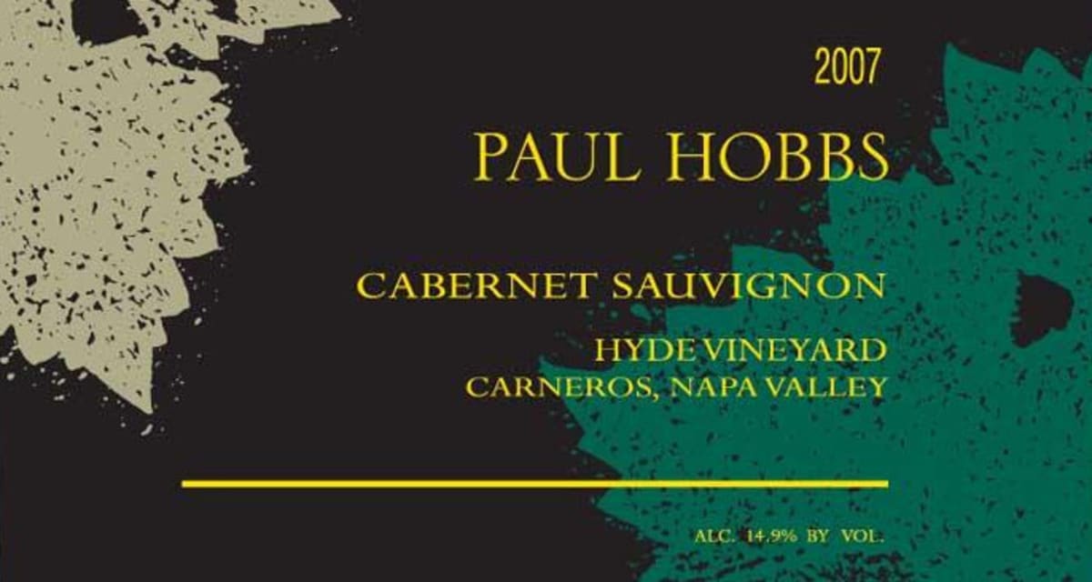 Crossbarn by Paul Hobbs Hyde Vineyard Cabernet Sauvignon 2007 Front Label
