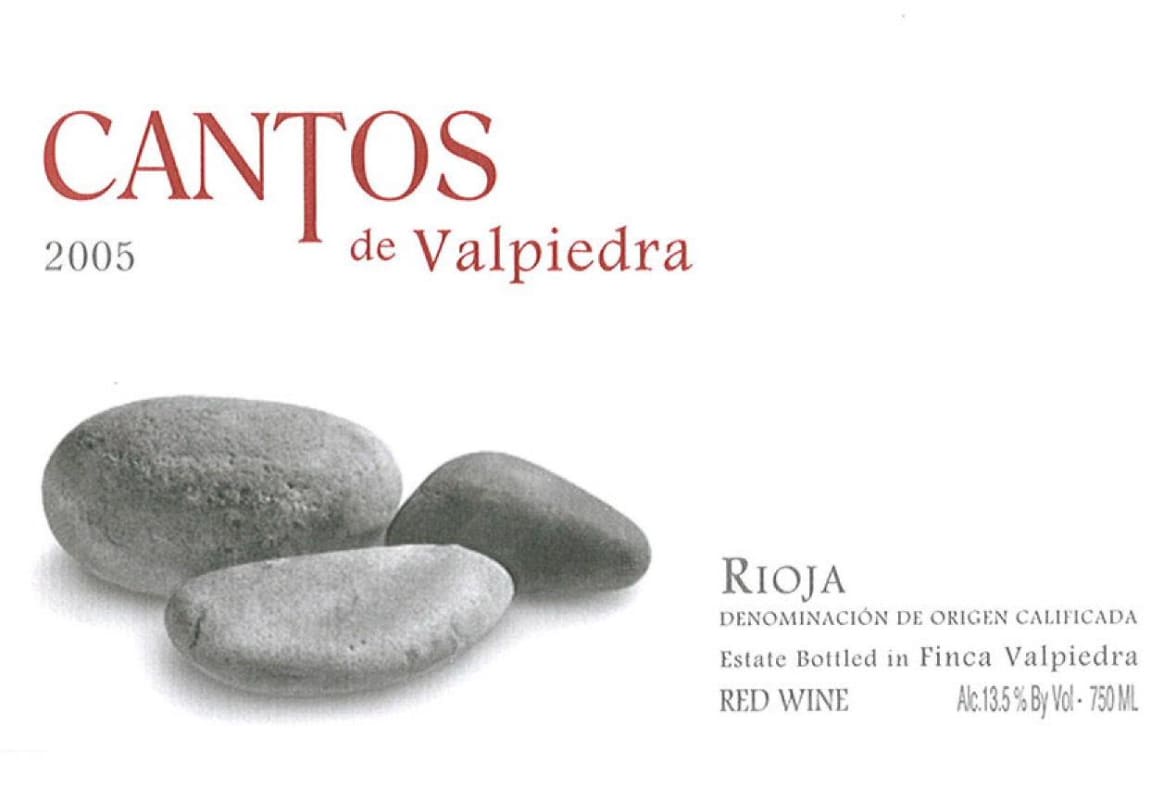 Finca Valpiedra Cantos De Valpiedra Tempranillo 2005 Front Label