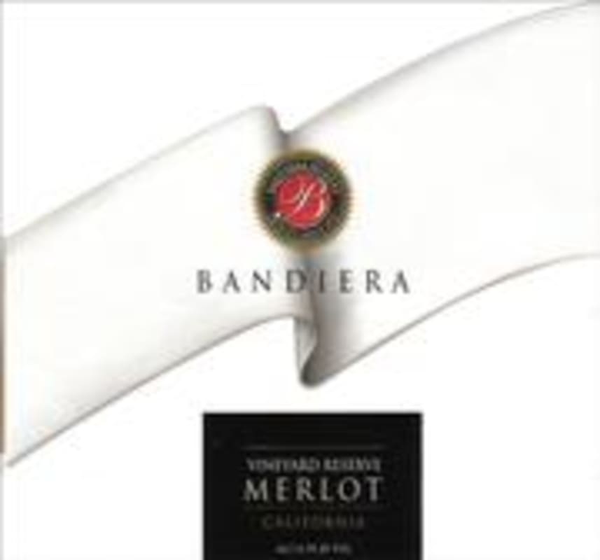 Bandiera Merlot Vineyard Reserve 1999 Front Label