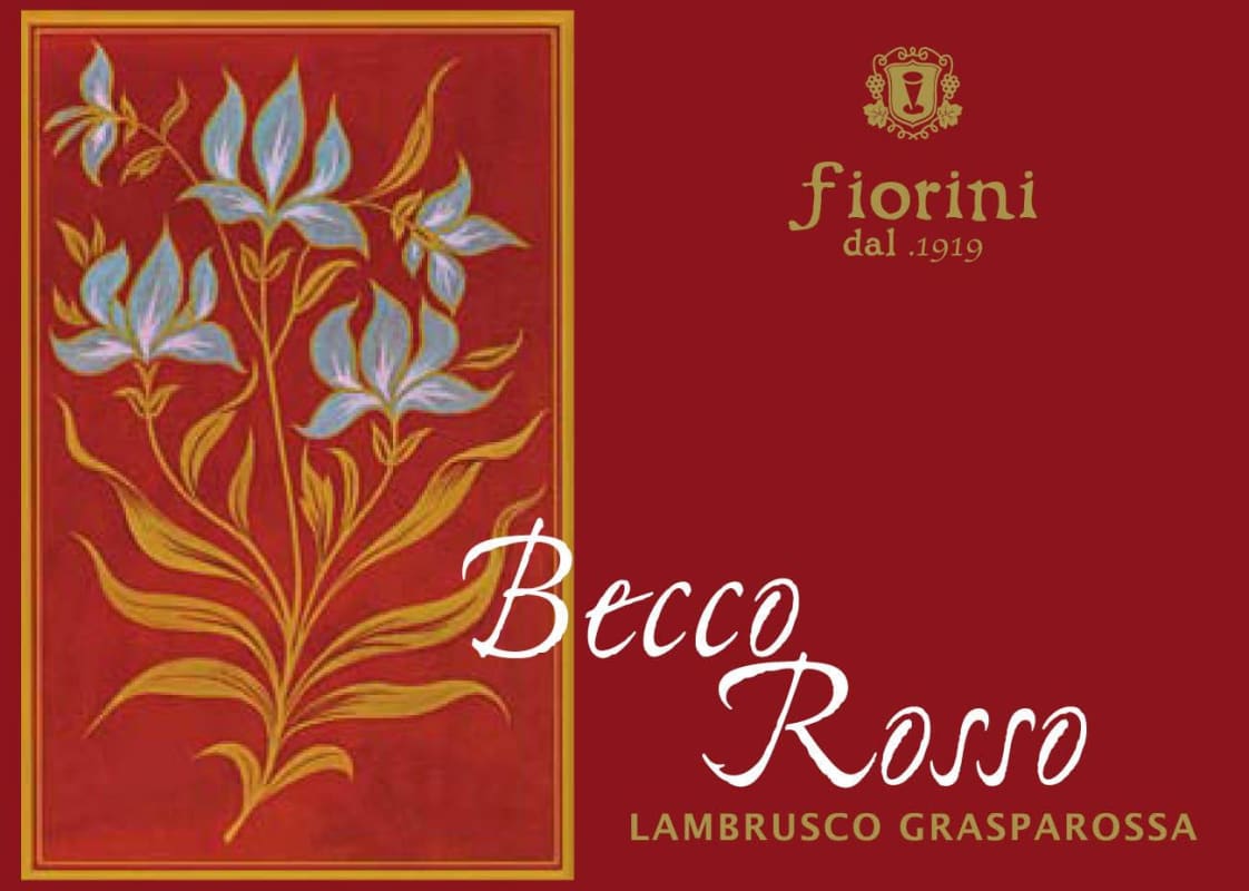 Fiorini Becco Rosso Grasparossa Lambrusco 2015 Front Label