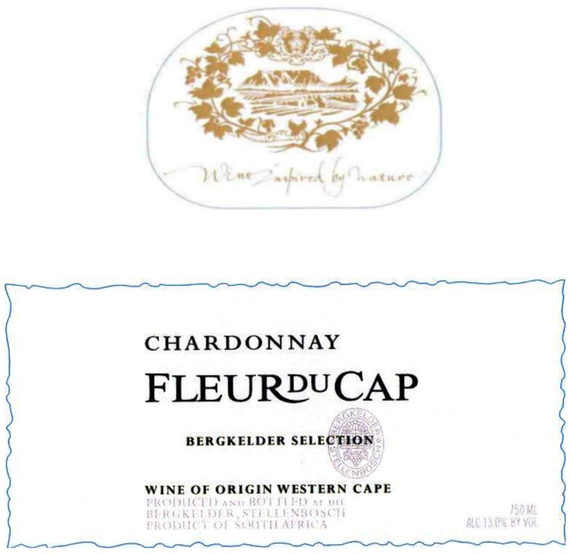 Fleur du Cap Bergkelder Selection Chardonnay 2013 Front Label