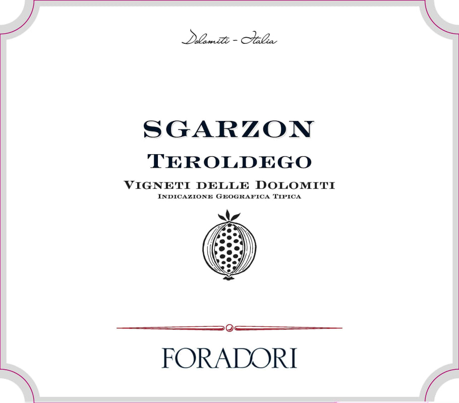 Foradori Sgarzon Teroldego 2012 Front Label