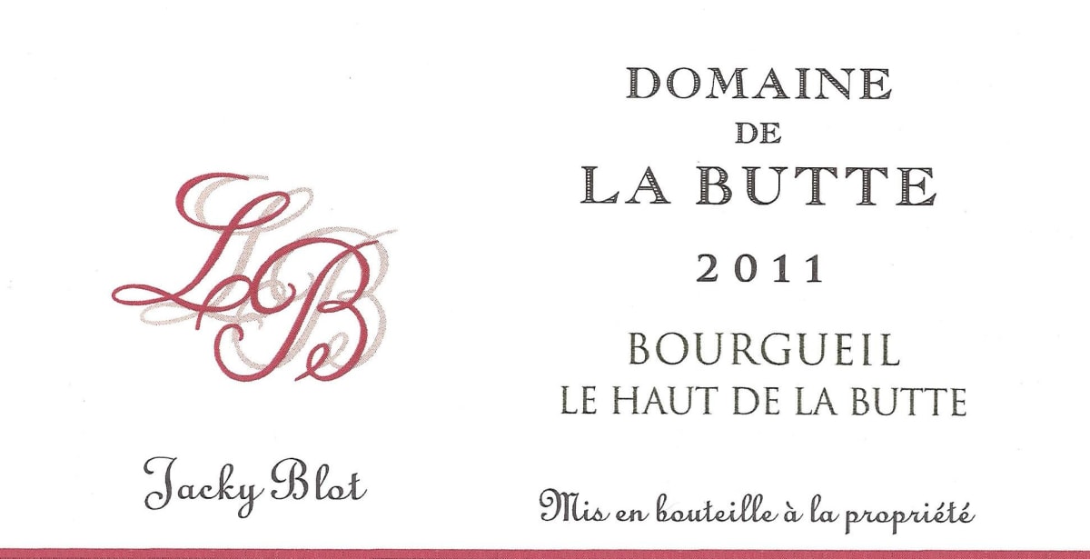 Domaine de la Butte Bourgueil Haut de la Butte 2011 Front Label
