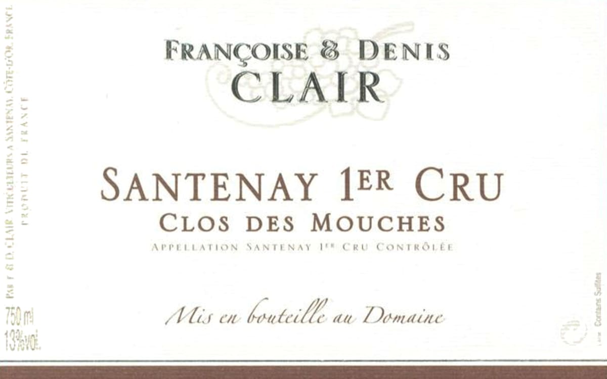 Francoise & Denis Clair Santenay Clos des Mouches Premier Cru 2011 Front Label