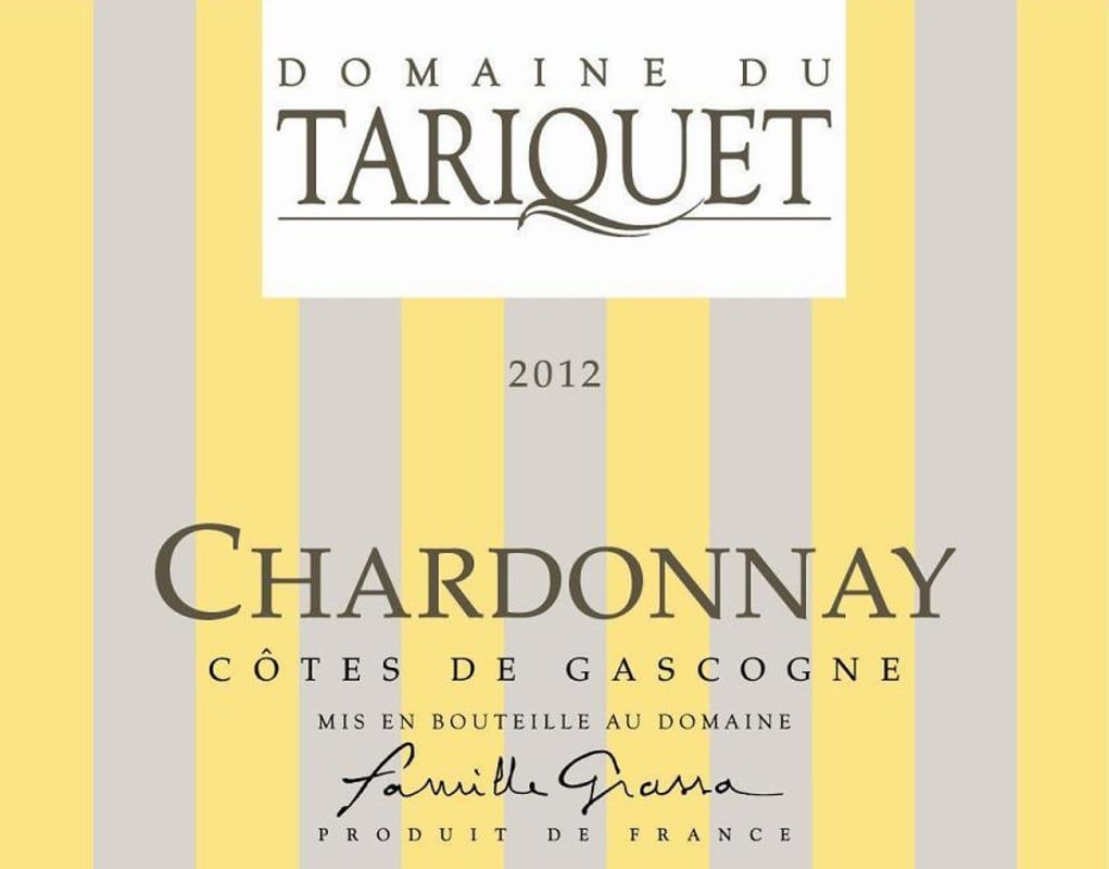 Domaine du Tariquet Cotes de Gascogne Chardonnay 2012 Front Label