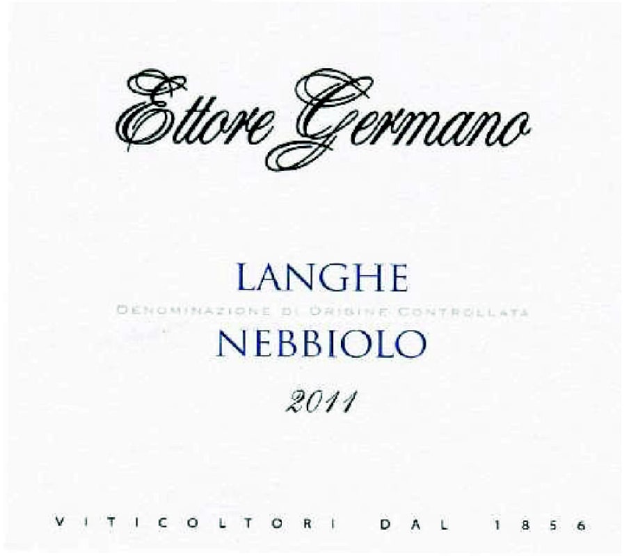 Ettore Germano Langhe Nebbiolo 2011 Front Label