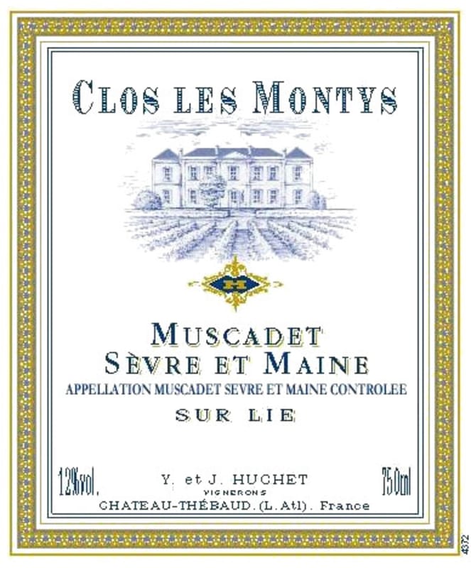 Jeremie Huchet Muscadet Sevre et Maine Clos Les Montys 2014 Front Label