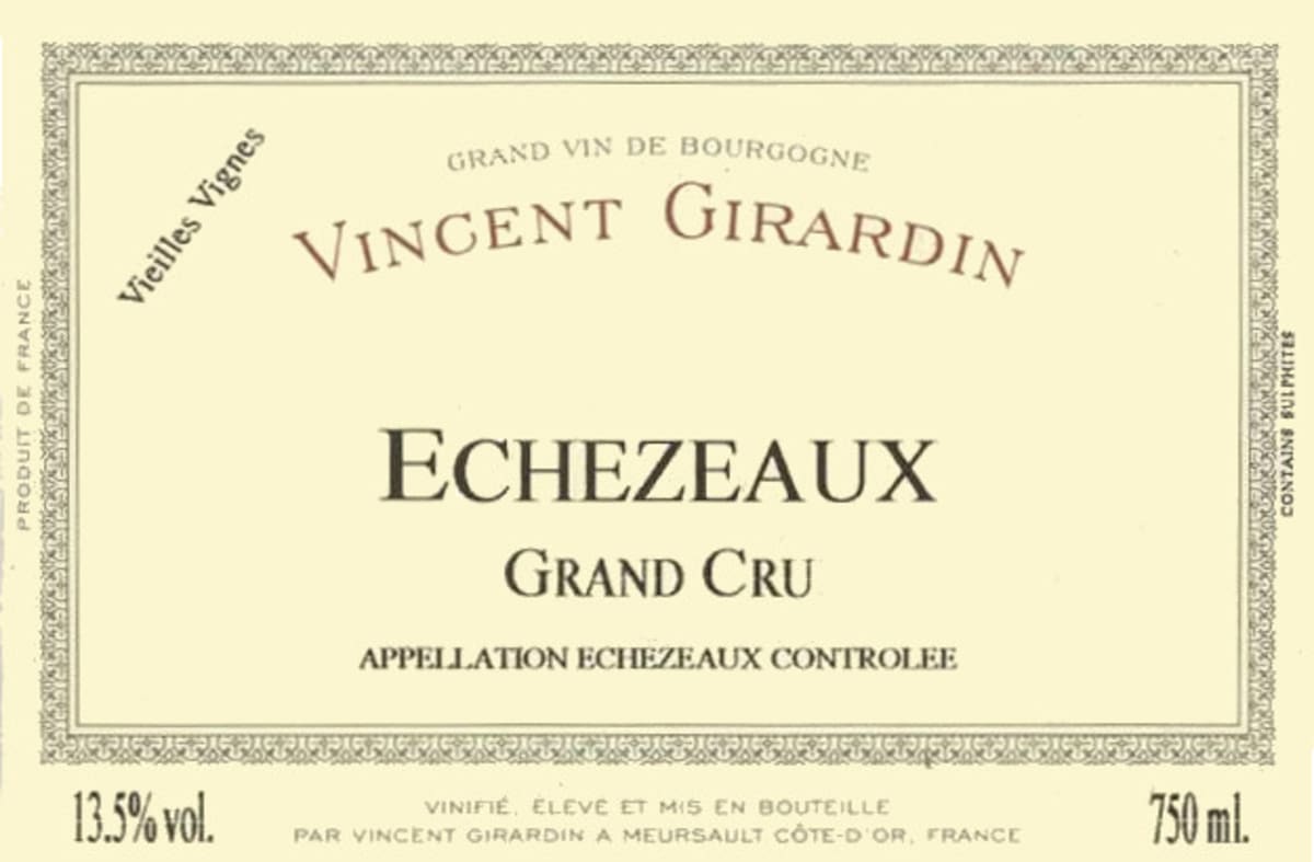 Vincent Girardin Echezeaux Grand Cru 2006 Front Label