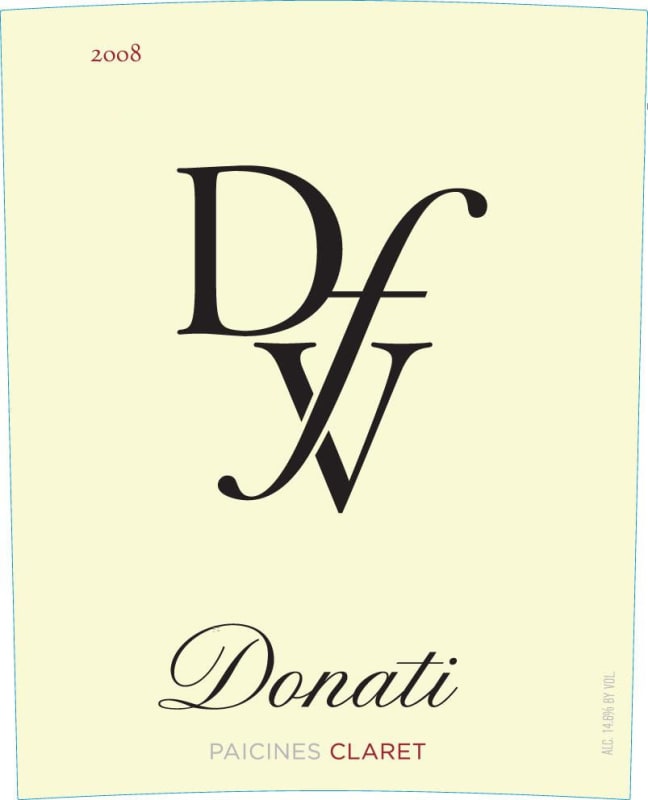 Donati Family Vineyards Claret 2008 Front Label