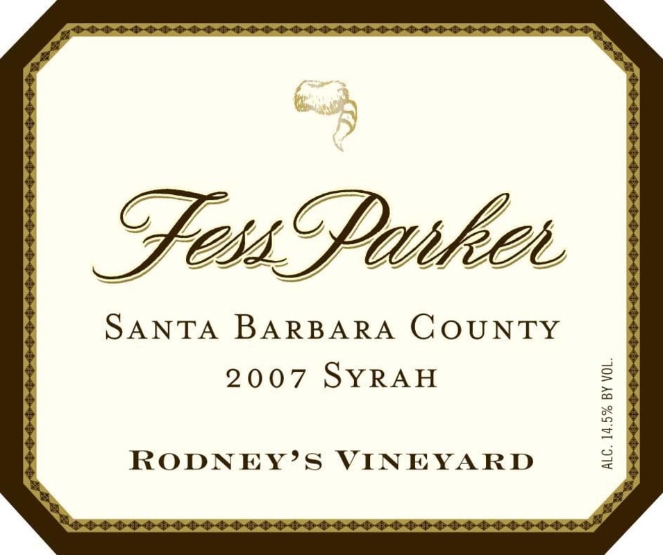 Fess Parker Rodney's Vineyard Syrah 2007 Front Label