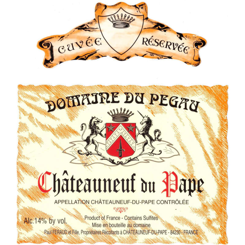 Domaine Pegau Chateauneuf-du-Pape Cuvee Reservee (500ML) 2012 Front Label
