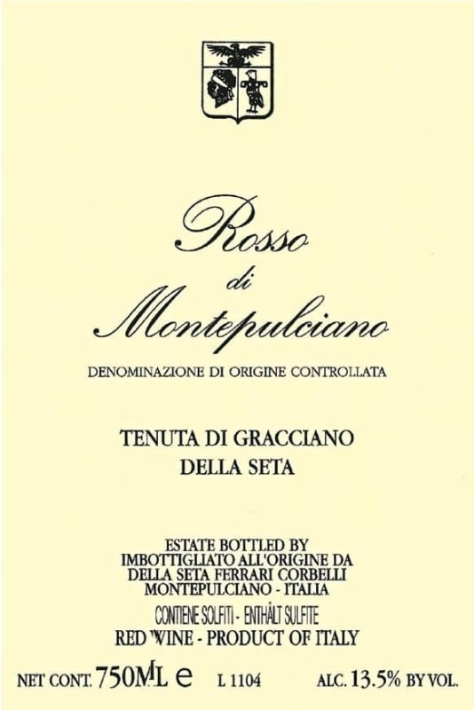 Tenuta di Gracciano della Seta Rosso di Montepulciano 2014 Front Label